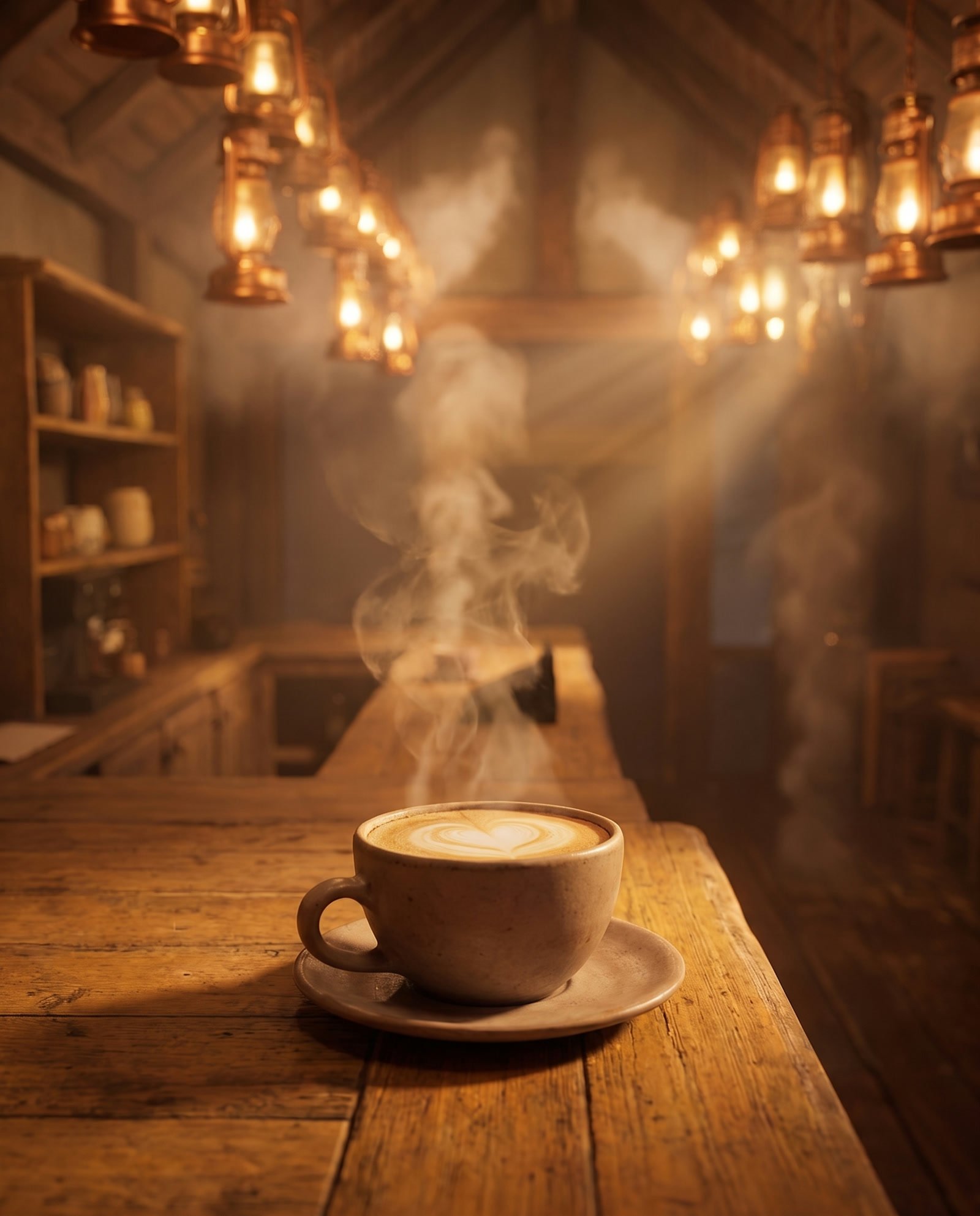 Cappuccino avec un cœur dessiné dans la mousse